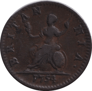1754 FARTHING ( VF ) - FARTHING - Cambridgeshire Coins