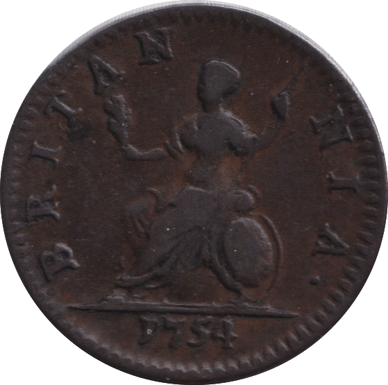 1754 FARTHING ( VF ) - FARTHING - Cambridgeshire Coins