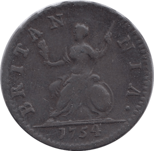 1754 FARTHING ( VF ) - Farthing - Cambridgeshire Coins