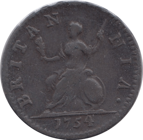 1754 FARTHING ( VF ) - Farthing - Cambridgeshire Coins