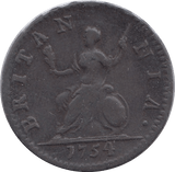 1754 FARTHING ( VF ) - Farthing - Cambridgeshire Coins