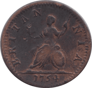 1754 FARTHING ( VF ) - Farthing - Cambridgeshire Coins