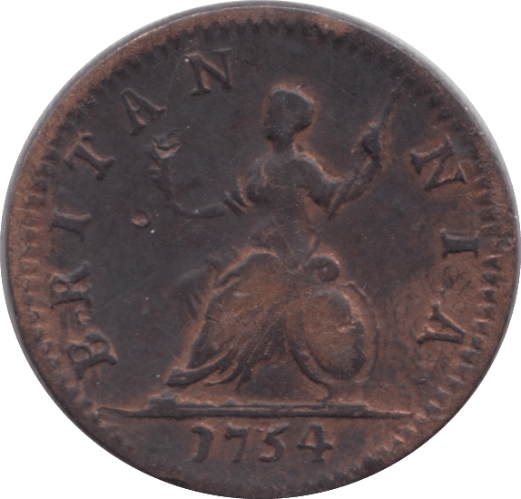 1754 FARTHING ( VF ) - Farthing - Cambridgeshire Coins