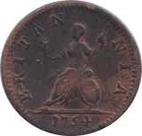 1754 FARTHING ( VF ) - Farthing - Cambridgeshire Coins