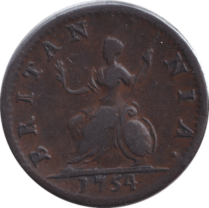 1754 FARTHING ( VF ) - FARTHING - Cambridgeshire Coins