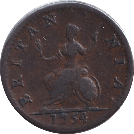 1754 FARTHING ( VF ) - FARTHING - Cambridgeshire Coins