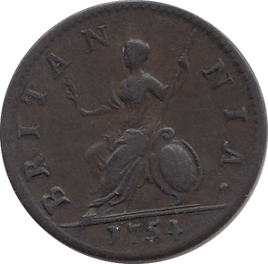 1754 FARTHING ( VF ) - FARTHING - Cambridgeshire Coins