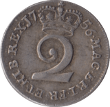 1756 MAUNDY TWOPENCE ( VF ) - MAUNDY TWOPENCE - Cambridgeshire Coins