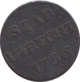 1756 UTRECHT DUIT - WORLD COINS - Cambridgeshire Coins