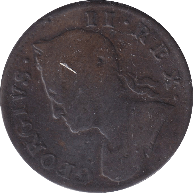 1757 HALFPENNY ( FINE ) - HALFPENNY - Cambridgeshire Coins