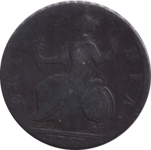 1757 HALFPENNY ( FINE ) - HALFPENNY - Cambridgeshire Coins