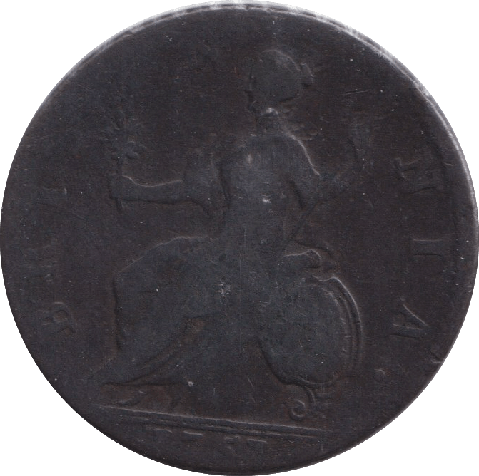 1757 HALFPENNY ( FINE ) - HALFPENNY - Cambridgeshire Coins