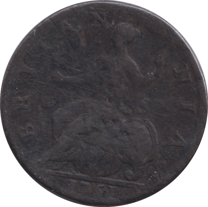 1757 HALFPENNY ( VF ) - HALFPENNY - Cambridgeshire Coins