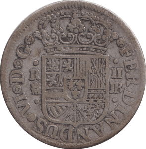 1757 SILVER 2 REALES SPAIN MADRID MINT - SILVER WORLD COINS - Cambridgeshire Coins