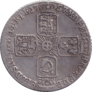 1757 SIXPENCE ( FINE ) - SIXPENCE - Cambridgeshire Coins