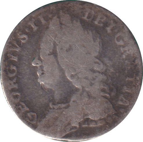 1757 SIXPENCE ( FINE ) - SIXPENCE - Cambridgeshire Coins