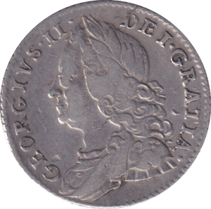 1757 SIXPENCE ( FINE ) - SIXPENCE - Cambridgeshire Coins