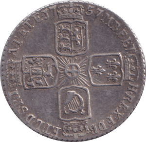 1757 SIXPENCE ( GVF ) - SIXPENCE - Cambridgeshire Coins