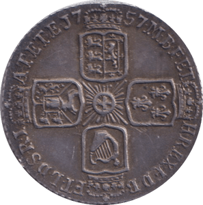 1757 SIXPENCE ( GVF ) - SIXPENCE - Cambridgeshire Coins