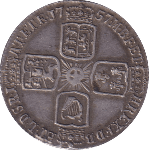 1757 SIXPENCE (GVF) - SIXPENCE - Cambridgeshire Coins