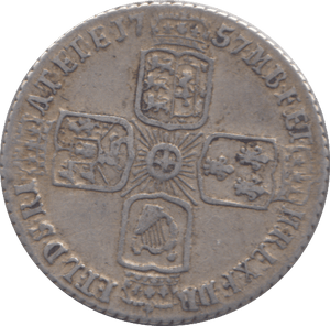1757 SIXPENCE ( VF ) - SIXPENCE - Cambridgeshire Coins