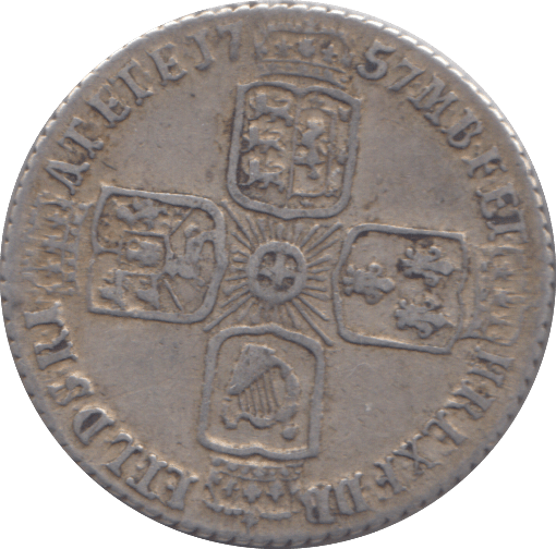 1757 SIXPENCE ( VF ) - SIXPENCE - Cambridgeshire Coins