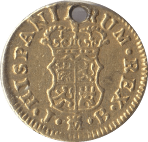 1758 GOLD 1/2 ESCUDOS SPAIN - Gold World Coins - Cambridgeshire Coins