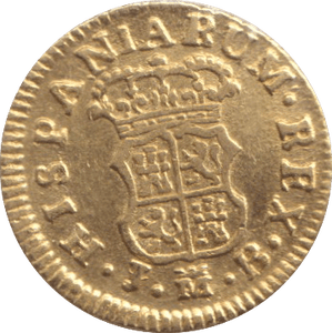 1758 GOLD HALF ESCUDO ( EF ) SPAIN MADRID - GOLD WORLD COINS - Cambridgeshire Coins