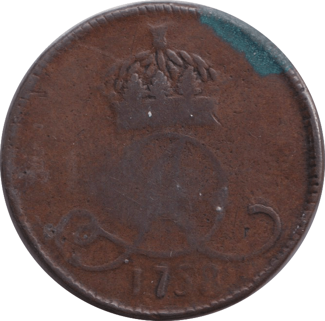 1758 HALF PENNY ISLE OF MAN - WORLD COINS - Cambridgeshire Coins