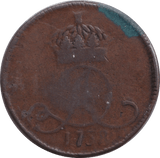 1758 HALF PENNY ISLE OF MAN - WORLD COINS - Cambridgeshire Coins