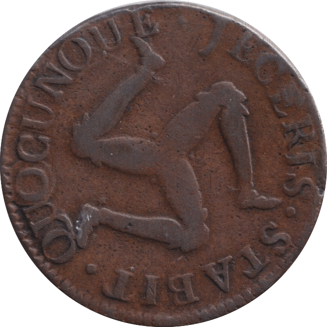 1758 HALF PENNY ISLE OF MAN - WORLD COINS - Cambridgeshire Coins