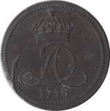 1758 ISLE OF MAN HALFPENNY - WORLD COINS - Cambridgeshire Coins