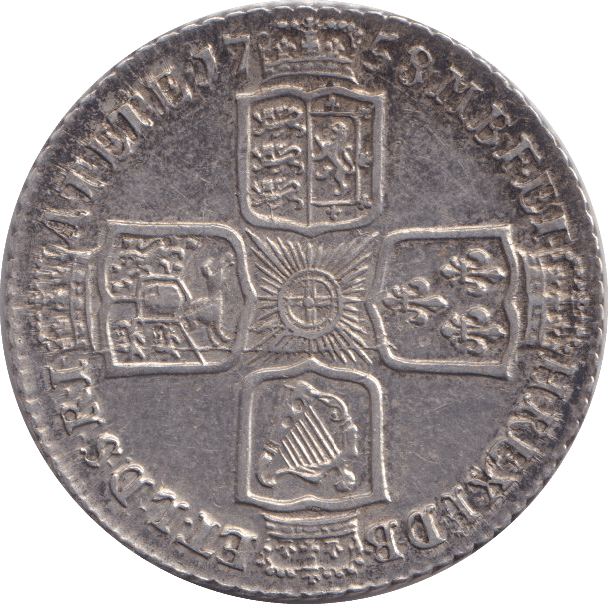 1758 SHILLING ( EF ) - SHILLING - Cambridgeshire Coins