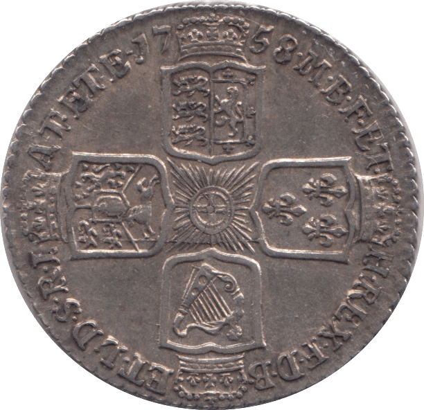 1758 SHILLING ( EF ) - Shilling - Cambridgeshire Coins