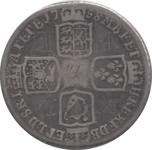 1758 SHILLING ( FINE ) - SHILLING - Cambridgeshire Coins