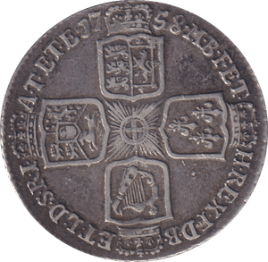 1758 SHILLING ( GVF ) - SHILLING - Cambridgeshire Coins