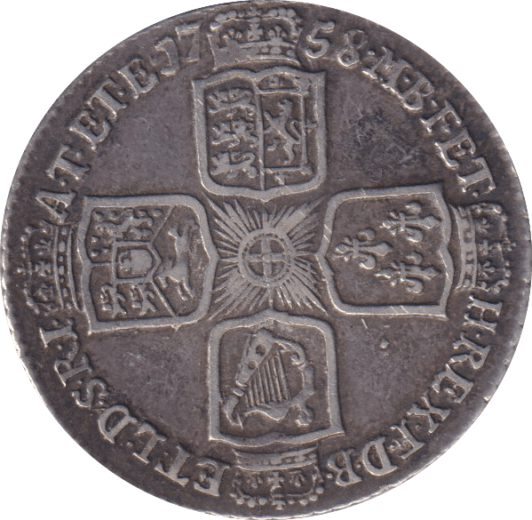 1758 SHILLING ( GVF ) - SHILLING - Cambridgeshire Coins