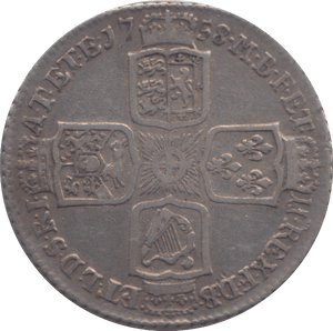 1758 SHILLING ( GVF ) - SHILLING - Cambridgeshire Coins