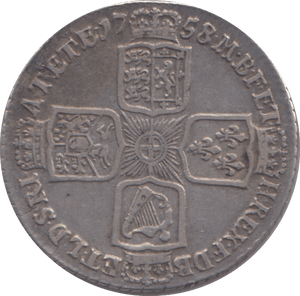 1758 SHILLING ( VF ) - SHILLING - Cambridgeshire Coins