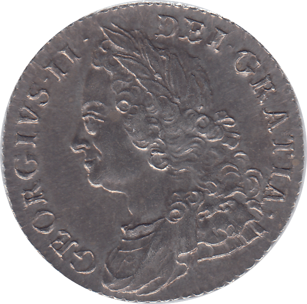 1758 SILVER SHILLING GEORGE II ( UNC ) - SHILLING - Cambridgeshire Coins