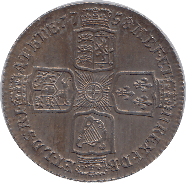 1758 SILVER SHILLING GEORGE II ( UNC ) - SHILLING - Cambridgeshire Coins