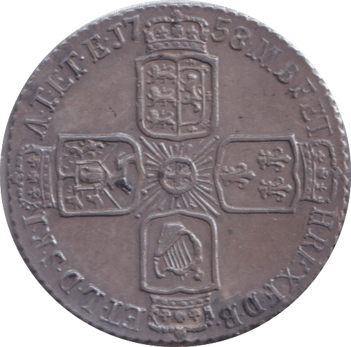1758 SIXPENCE ( EF ) - SIXPENCE - Cambridgeshire Coins