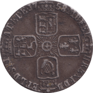 1758 SIXPENCE ( GVF ) - SIXPENCE - Cambridgeshire Coins