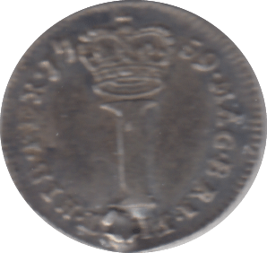 1759 HOLED MAUNDY ONEPENCE ( EF ) - MAUNDY ONE PENNY - Cambridgeshire Coins