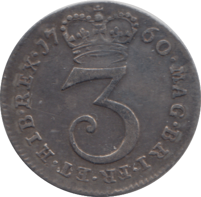 1760 MAUNDY THREEPENCE ( EF ) - MAUNDY THREEPENCE - Cambridgeshire Coins