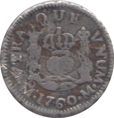 1760 MEXICAN SPANISH COLONIAL HALF REAL - SILVER WORLD COINS - Cambridgeshire Coins