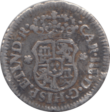1760 MEXICAN SPANISH COLONIAL HALF REAL - SILVER WORLD COINS - Cambridgeshire Coins