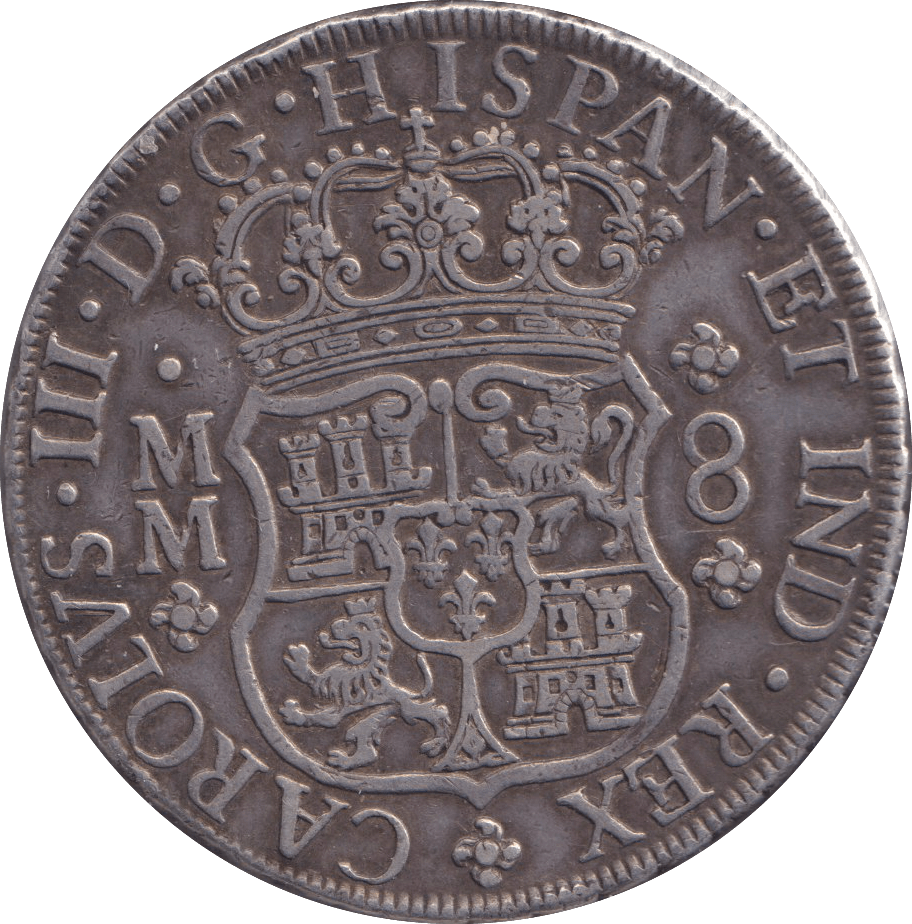 1761 SILVER 8 REALES MEXICO SPANISH COLONY - SILVER WORLD COINS - Cambridgeshire Coins