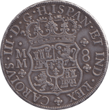 1761 SILVER 8 REALES MEXICO SPANISH COLONY - SILVER WORLD COINS - Cambridgeshire Coins