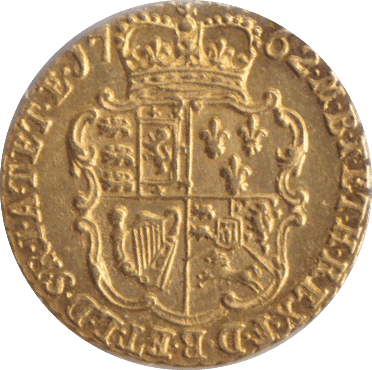 1762 GOLD QUARTER GUINEA ( UNC ) - GUINEAS - Cambridgeshire Coins